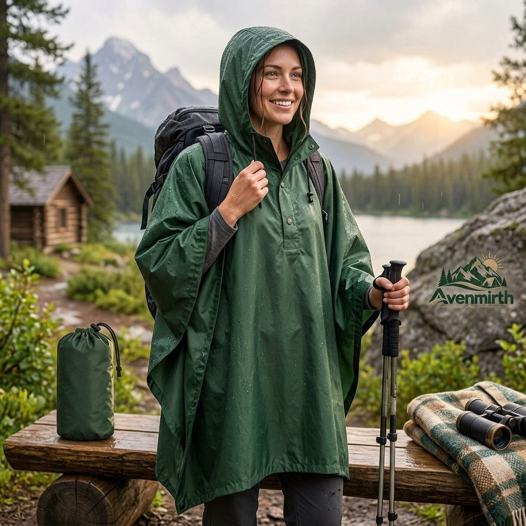 Avenmirth™ Packable Hooded Poncho