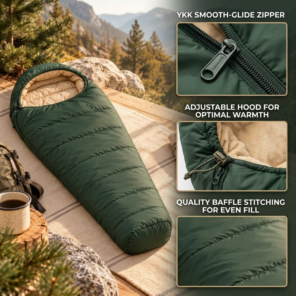 Avenmirth™ Hooded Camping Sleeping Bag