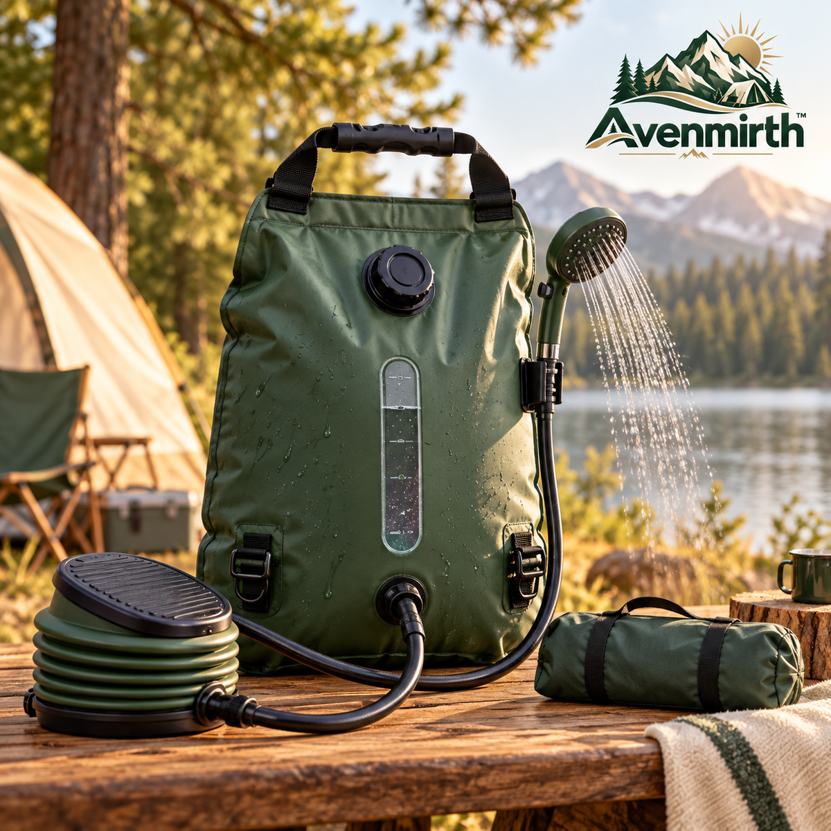 Avenmirth™ Foot-Pump Camp Shower