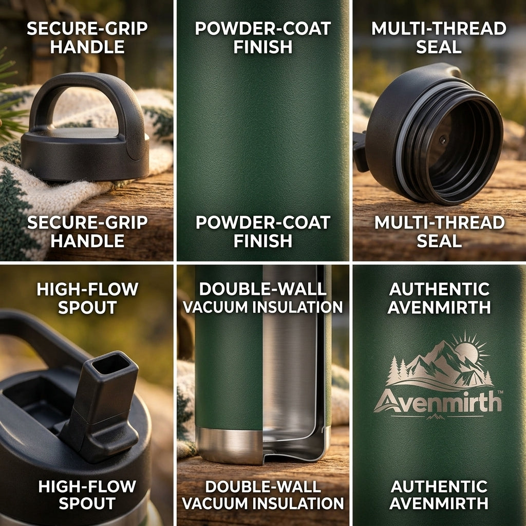 Avenmirth™ Outdoor Bottle with Two Lids
