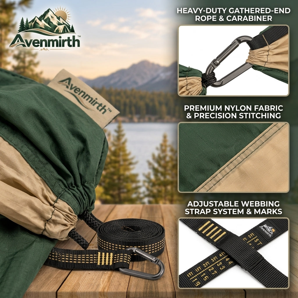 Avenmirth™ Two-Tone Camping Hammock