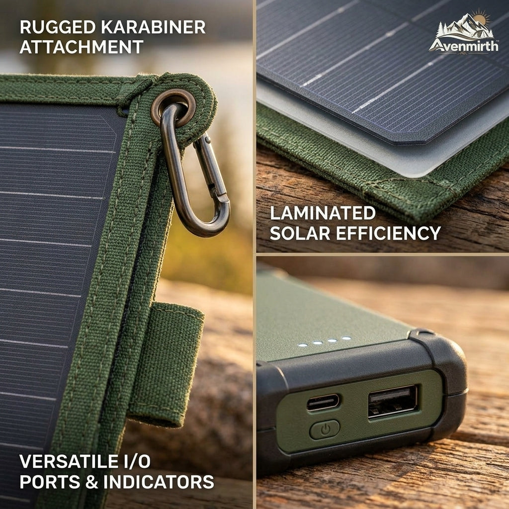 Avenmirth™ Folding Solar Charging Kit