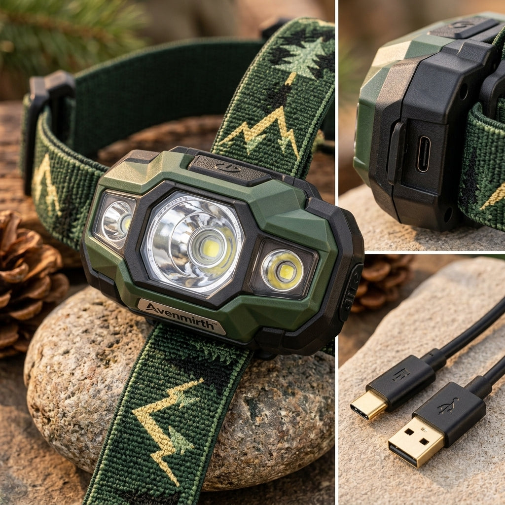 Avenmirth™ Three-Light Outdoor Headlamp