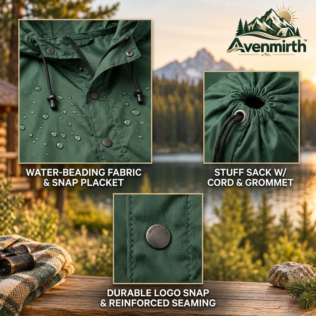 Avenmirth™ Packable Hooded Poncho