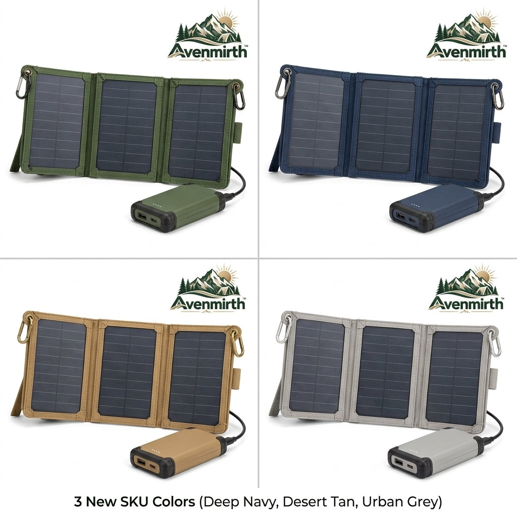 Avenmirth™ Folding Solar Charging Kit